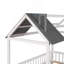 Lit simple en bois avec clôture, blanc et gris-1076299758