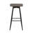 Ale Contemporary Fixed-Height Bar Stool In Black Steel And Grey Faux Leather By Lumisource - Set Of 2