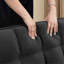 Canapé-lit 55,5 po 3-en-1 pliable, canapé double en velours moderne, canapé-lit à dossier réglable, sac de rangement et oreiller, bureau d'ordinateur portable caché avec port USB, convient au salon, à la chambre à coucher-575470119
