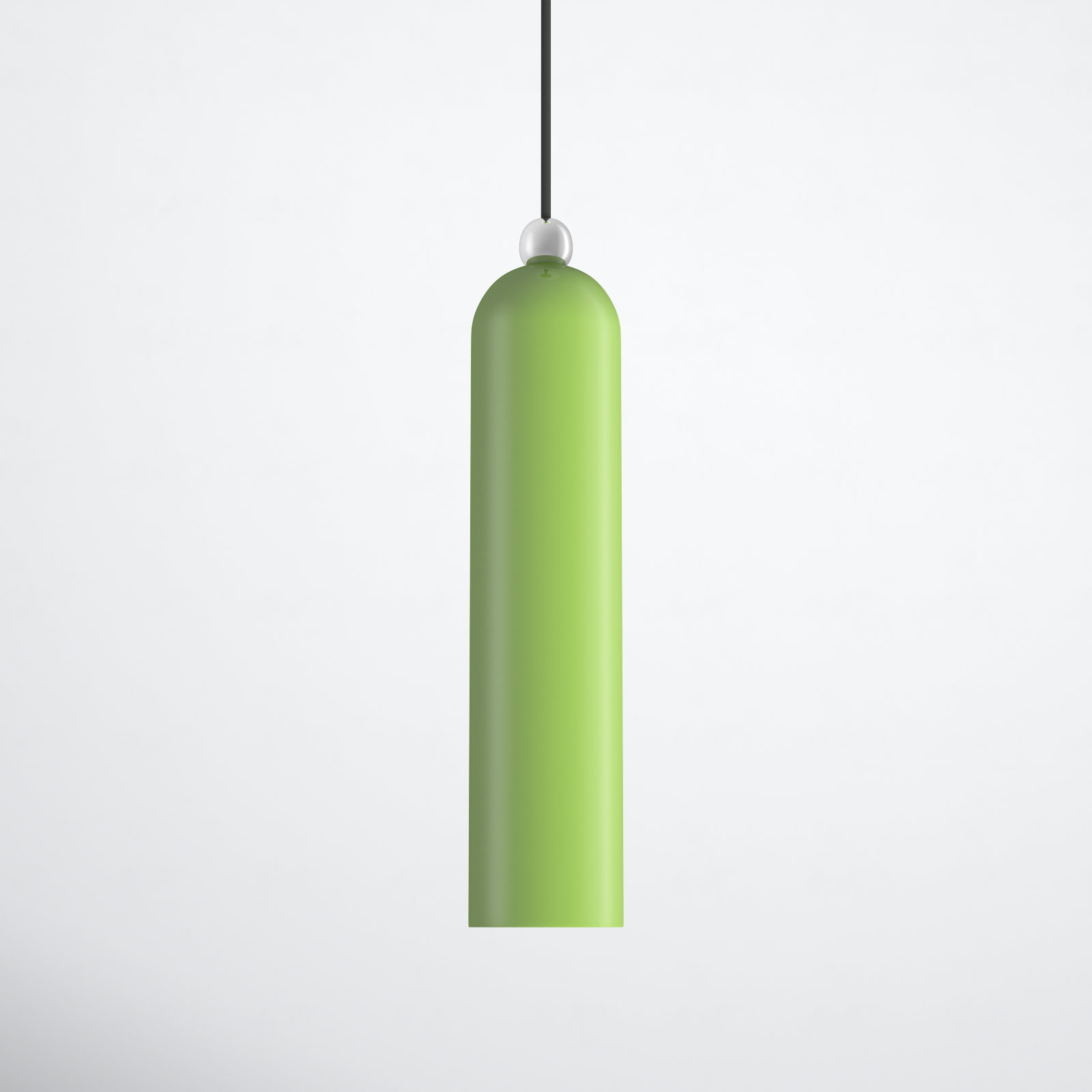 Hanne Dimmable Cylinder Single Light Pendant, Shiny Apple Green