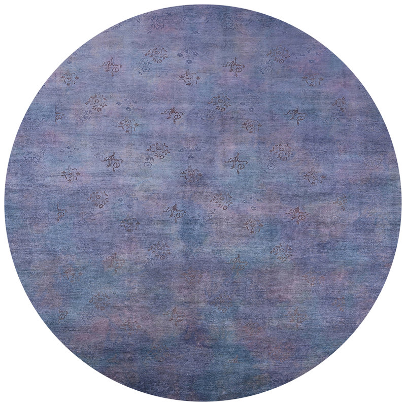 Tapis mauve abstrait, Rond 3 pi