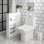 Toilette carrée une pièce à double chasse Carre