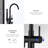 Modern Swan Neck Tub Faucet, Matte Black Brass, Ideal For Clawfoot Tubs