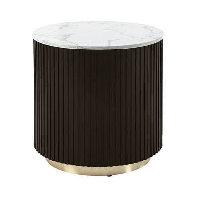 Kensington Espresso Round End Table