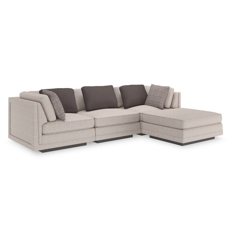 Modern Fusion Ottoman, Cream