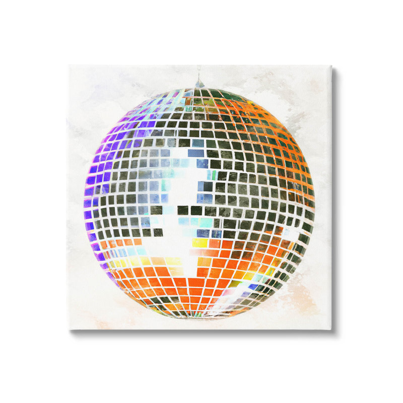 Art mural sur toile Vivid Disco Ball par Ziwei Li, H 24 po x l 24 po x P 1,5 po
