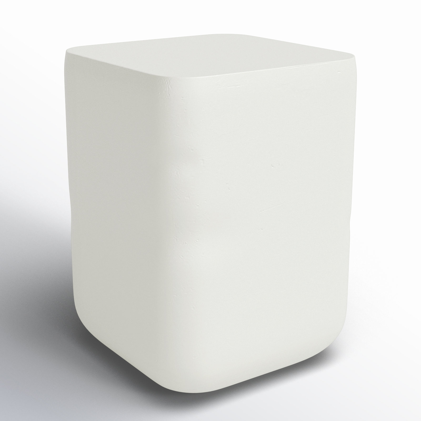 Abramson 14.5'' Aluminum Outdoor Side Table, Matte White