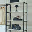 White Freestanding Walk In Wood Closet System With Metal Frame