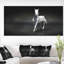 Cheval noir isolé sur noir - impression sur toile tendue-19239101