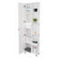 Armoire de coin Yaila, cinq tablettes ouvertes