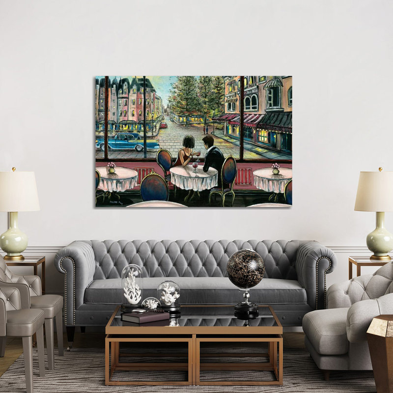 «European Café» par ColorByFeliks, impression sur toile tendue, H 8 po x l 12 po x P 0,75 po