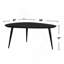 Table basse triangulaire en bois massif, noir