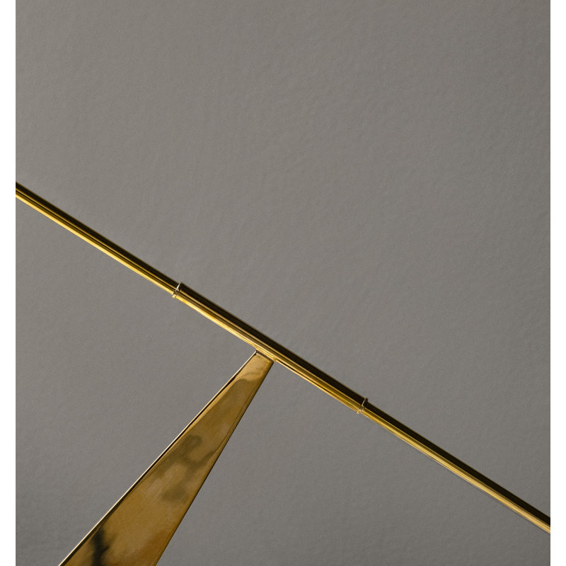 Interconnect Candlestick, Polished Brass, 16.3" H x 27.6" W x 5.1" D