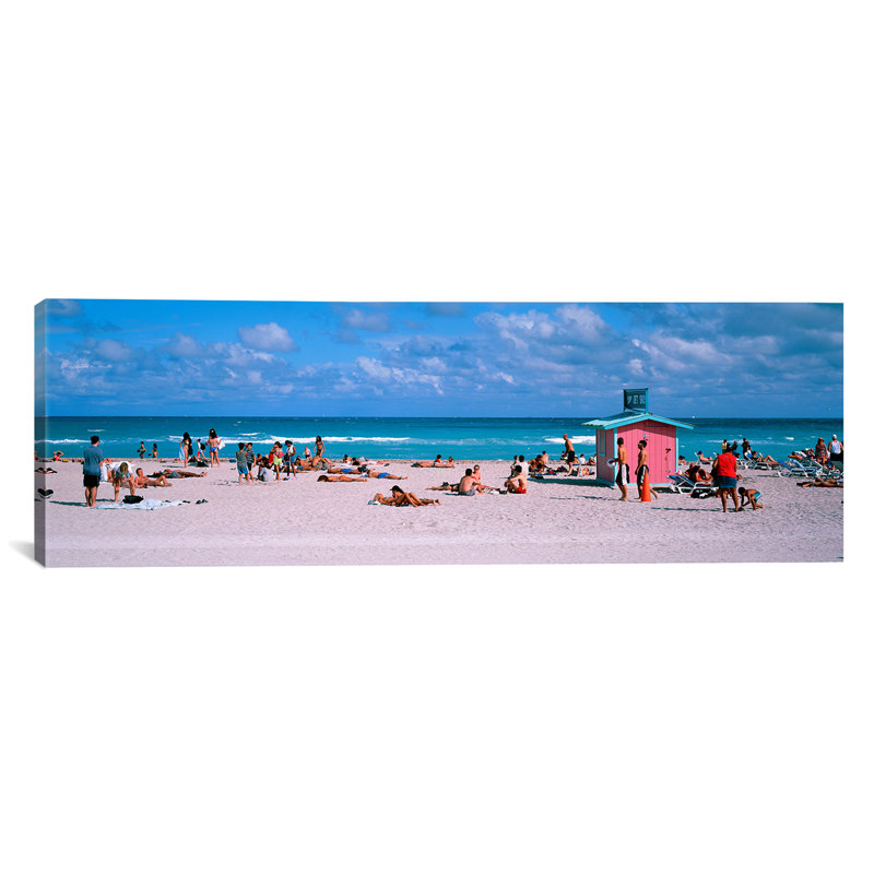 Miami, Floride - reproduction de photo sur toile, H 12 po x l 36 po x P 1,5 po, Toile tendue