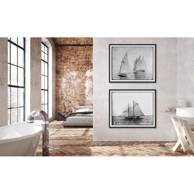 «Open Seas 7» par The Studio - reproduction de cadre photo simple, Cadre noir, H 36 po x l 44 po