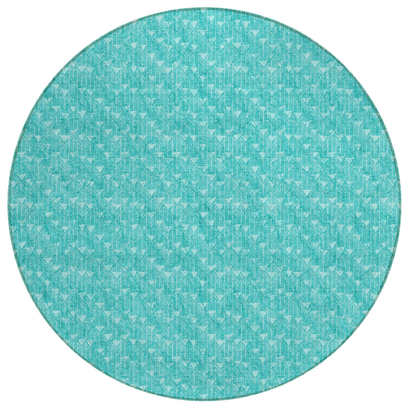 Tapis extérieur rond lavable antidérapant 8 pi