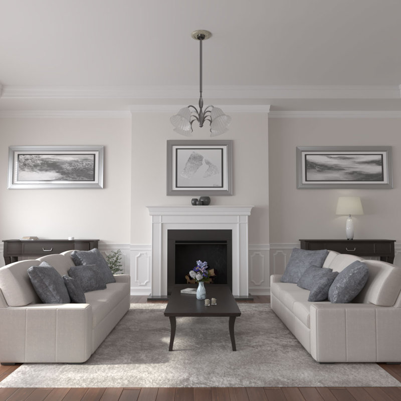 Médaillon de plafond l 12,25 po x P 1,125 po Jackson, Pierre de château craquelé