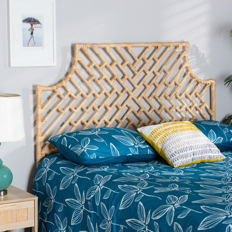 Jayliah Natural Brown Rattan Queen Size Headboard