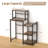 Mini Fridge Stand With Storage Shelves, 3-Tier Mini Fridge Cabinet Microwave Stand Baker Rack, Wood Utility Storage Shelf With Mini Fridge Storage Space For Dorm Kitchen