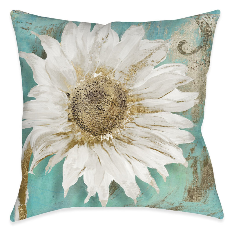 Coussin décoratif d'extérieur bleu sarcelle