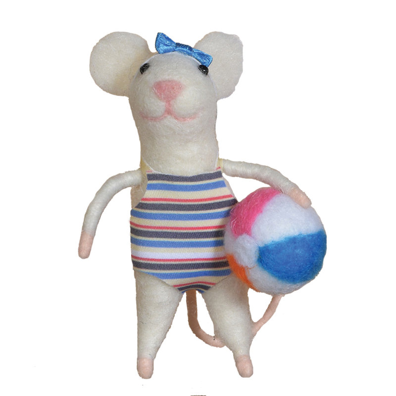 Ornement figurine suspendu souris nageur gal mouse