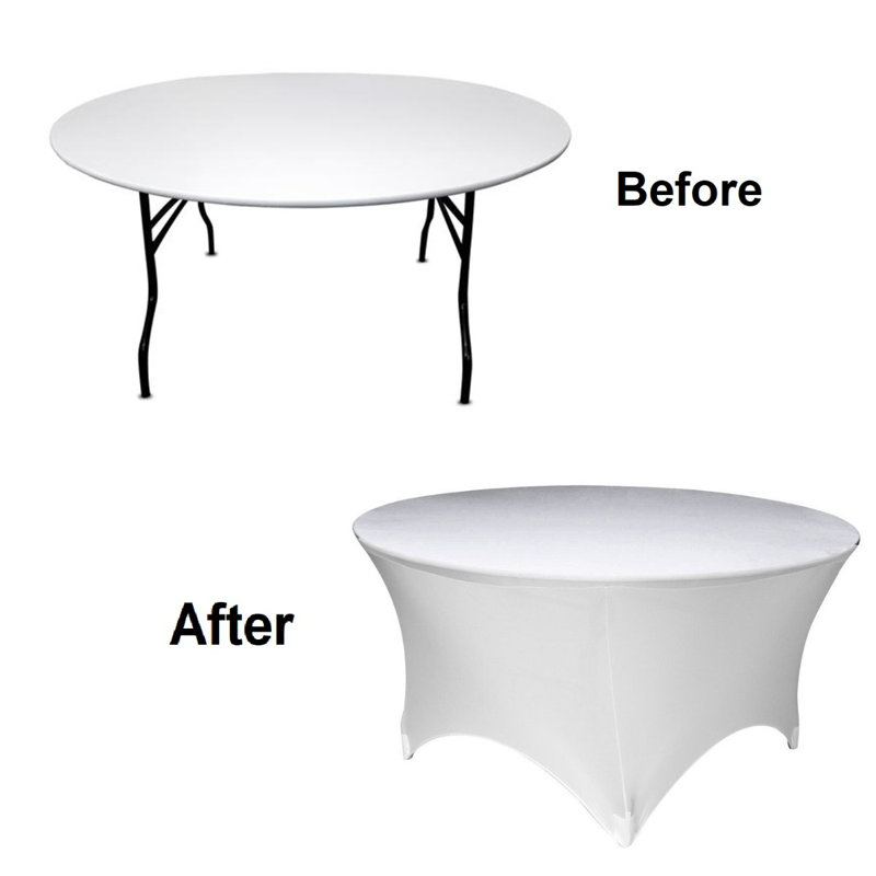 Ebonne Tablecloth, 152cm W x 152cm L, White