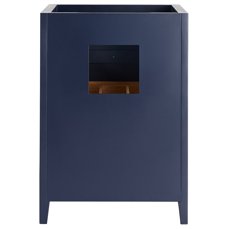 Iconic 24" Freestanding Standard Single Bathroom Vanity with Top, Navy, Gold
