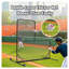 Filet de baseball en L pour cage de frappeur, écran de pratique en métal noir