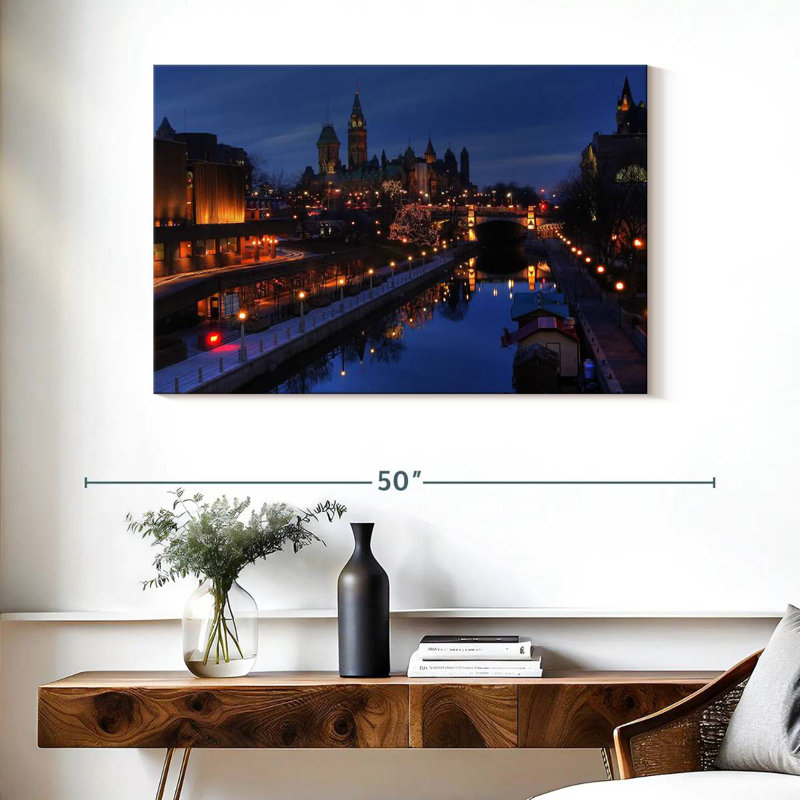 Lilie Ottawa la nuit, H 26 po x l 39 po