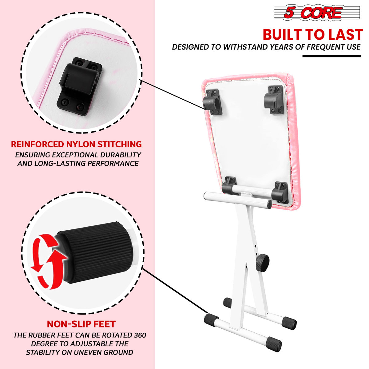 Wrought Studio™ 5 Core Keyboard Stand Adjustable z Style Piano Riser ...