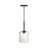 Allenhurst 60 Watt 1-Light Geometric Pendant Light with Clear Rippled Glass Shade-1985649923-1985649925