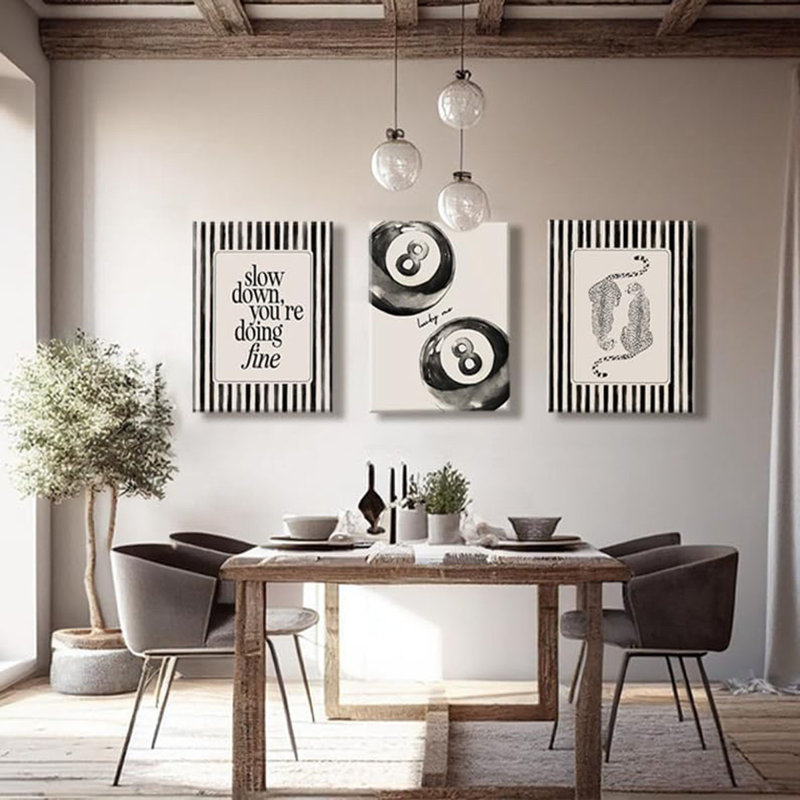 3 Piece Wrapped Canvas Print, 40 cm H x 90 cm W