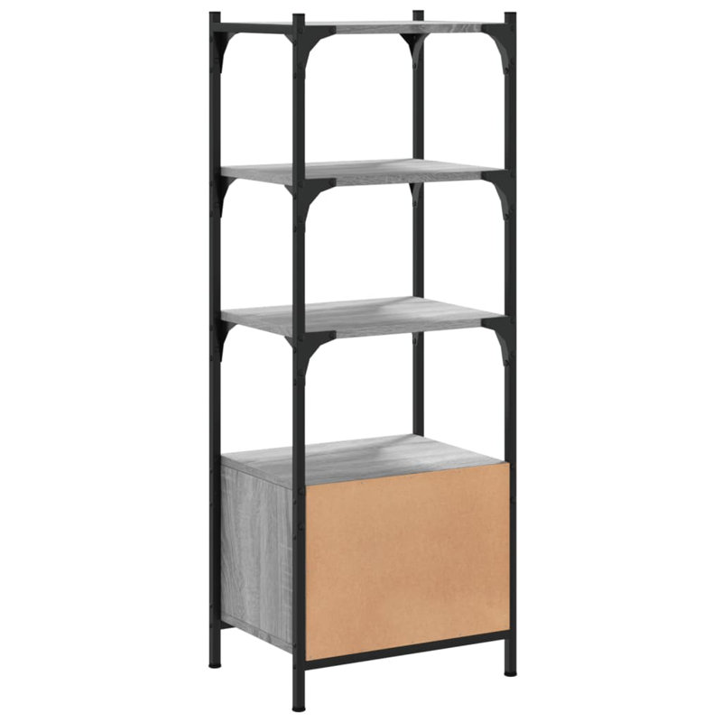 109.5cm H x 41cm W Metal Standard Bookcase, Grey Sonoma