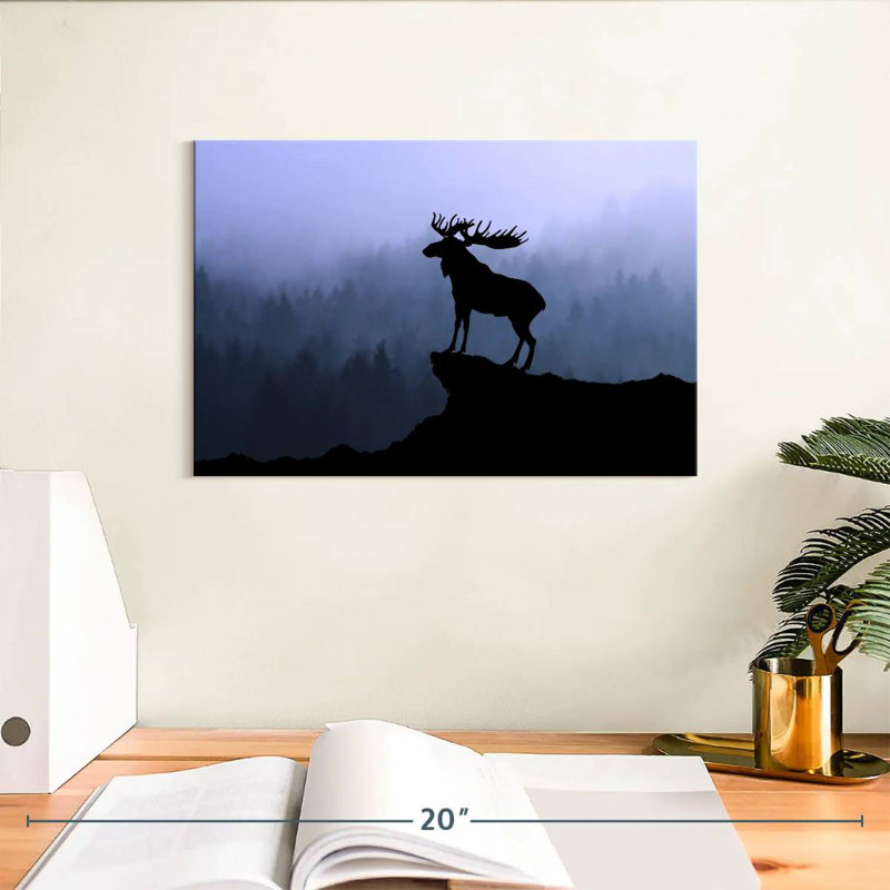 Crowle Moose Cliff Silhouette, H 8 po x l 12 po