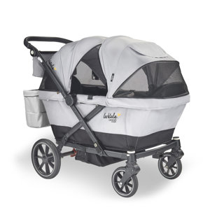 Poussette compacte 2 places Larktale Caravan Coupe V2, gris