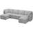 Hutcheson 131.4'' Wide U-Shaped Sectional Sofa Livingroom Storage Couch With Ottoman Removable Washable Cushion-2117229594