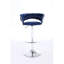 2 tabourets de bar en velours bleu - base en métal avec placage pour une apparence attrayante en velours réglable en hauteur, repose-pieds ergonomique-1632804862
