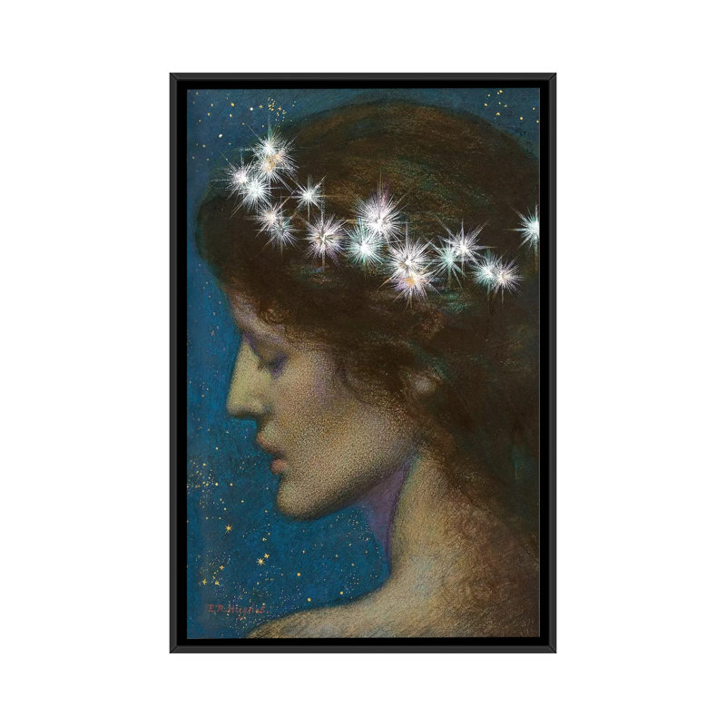 «Night», reproduction sur toile, H 26 po x l 18 po x P 1,5 po, Toile avec cadre noir, Pas de tapis