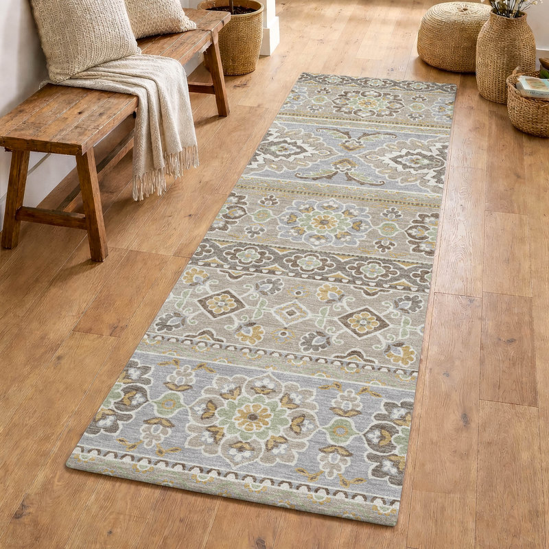 Machine Washable Indoor/Outdoor Chantille ACN2677 Tribal Rug, 2'3" x 7'6" Runner, Beige