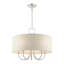 Lustre tambour 5 lumières à abat-jour Raymond-1085826020