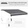 Dakota Fields 395cm W x 250cm D Polyester Cover Retractable Patio Awning