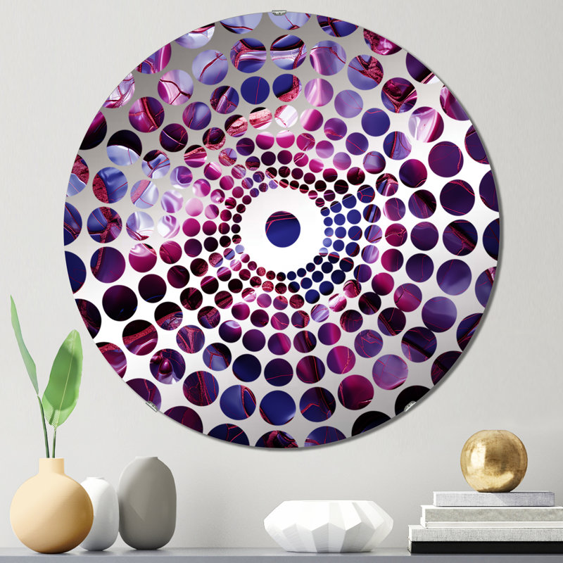 Hisamuddin - Miroir décoratif à cercles concentriques, 31,4 po x 31,4 po