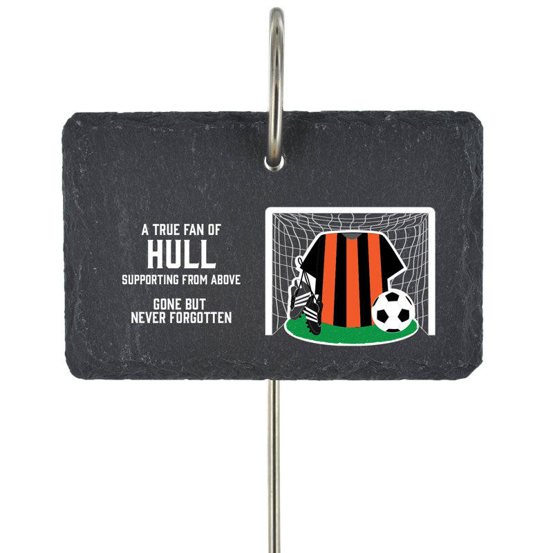 Borhane Hull Fan Football Slate Grave Marker Memorial Plaque