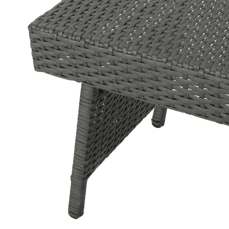 Table d'appoint Pe, grise, structure en fer, 40,6 x 61 x 40 cm, aucun assemblage requis, style transitionnel, 61 x 40,6 x 40 cm, pratique