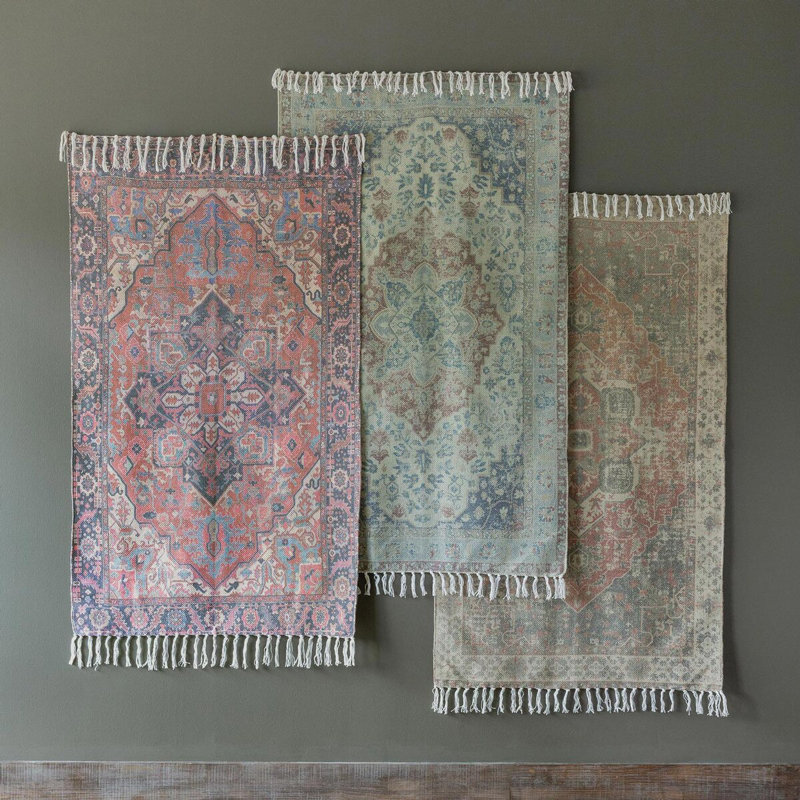 Cotton Oriental Area Rug in Nutmeg