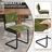 Mid-Century Modern Velvet Upholstered Cantilever Dining Chairs with Armless Design and Metal Frame (Set of 2)-1103559010-1103559012