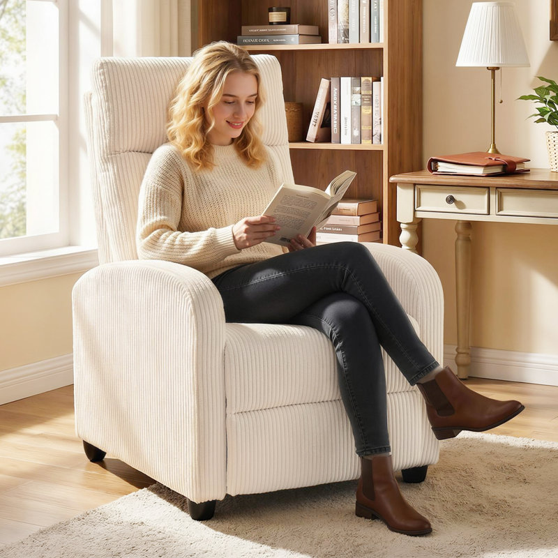 Siège de cinéma inclinable avec dossier rembourré, Beige