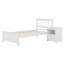 Lit plateforme double Camille avec table de chevet-305569804