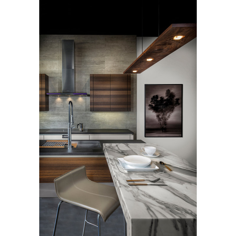 Vix 82" Dimmable LED Pendant, Walnut, 2700K