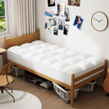 Down Alternative Filling Mattress Topper, Plush Soft Pillowtop with Elastic Deep Pocket